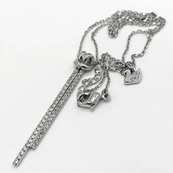 Swarovski Crystal Pave Y Necklace New in Box - Picture 1 of 5